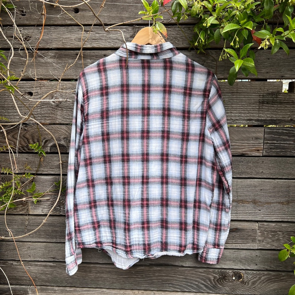 CP Shades Button front Long Sleeve Plaid Shirt - Size L - Picture 4 of 6